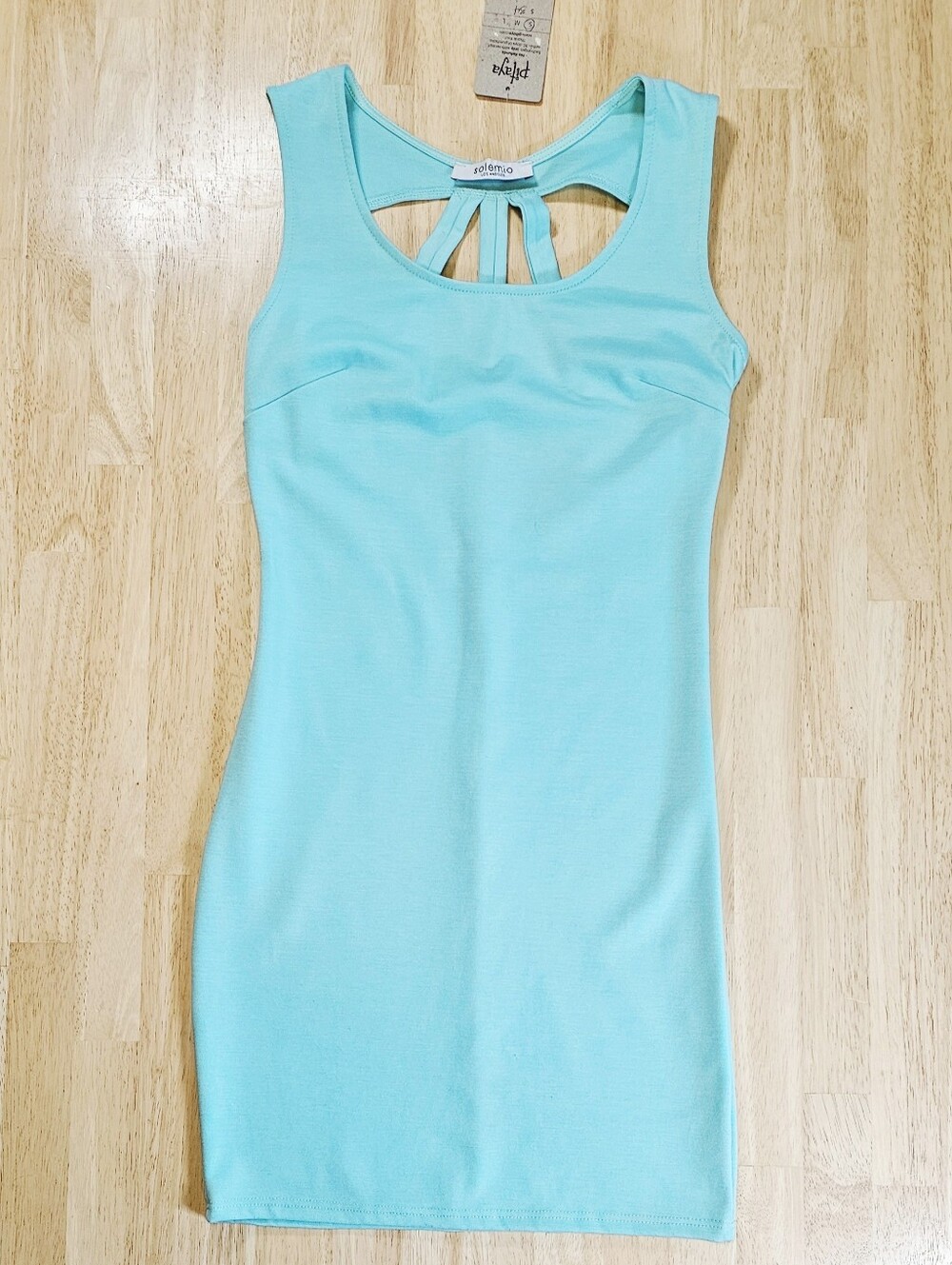 Mint Mini Bodycon Dress with Strappy Back